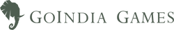 GoIndia Games horizontal green logo comprising of a logomark of an elephant looking sideways and a logotype of the brand name  